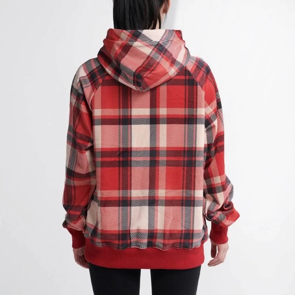 NWOT! Sparkpaws Red Plaid Human Hoodie in 2XL - Picture 2 of 7